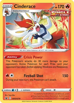 SWSH Black Star Promos Cinderace Pokémon card